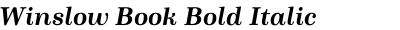 Winslow Book Bold Italic